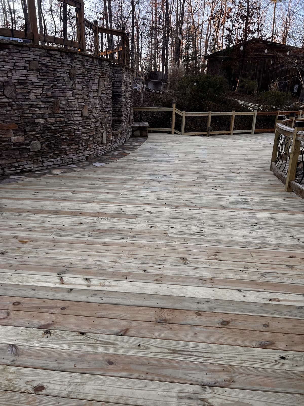 Custom hardwood deck build by Caballero C&L Remodeling