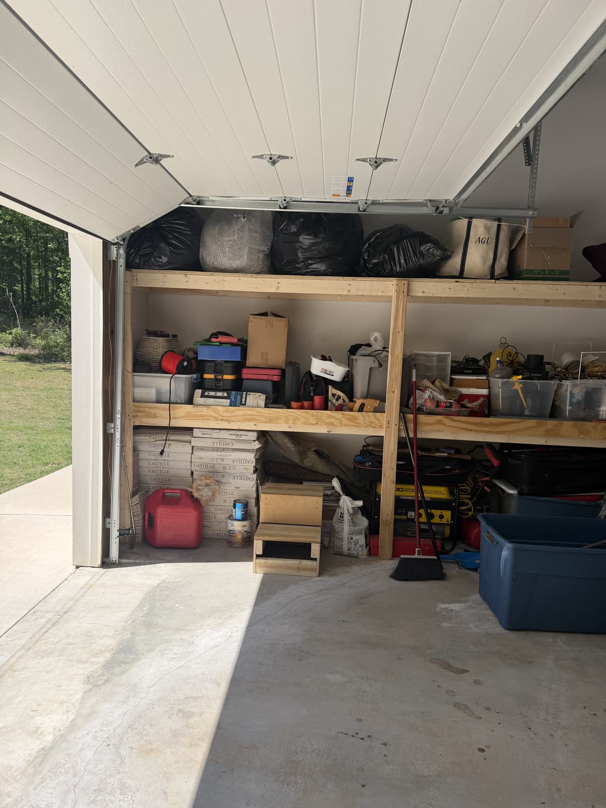 Custom garage shelving