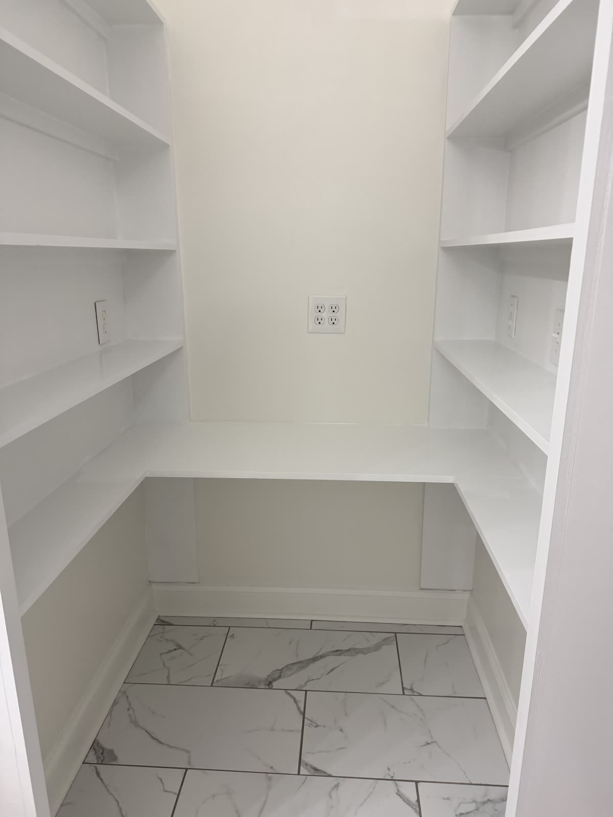 Custom built-in shelving unit